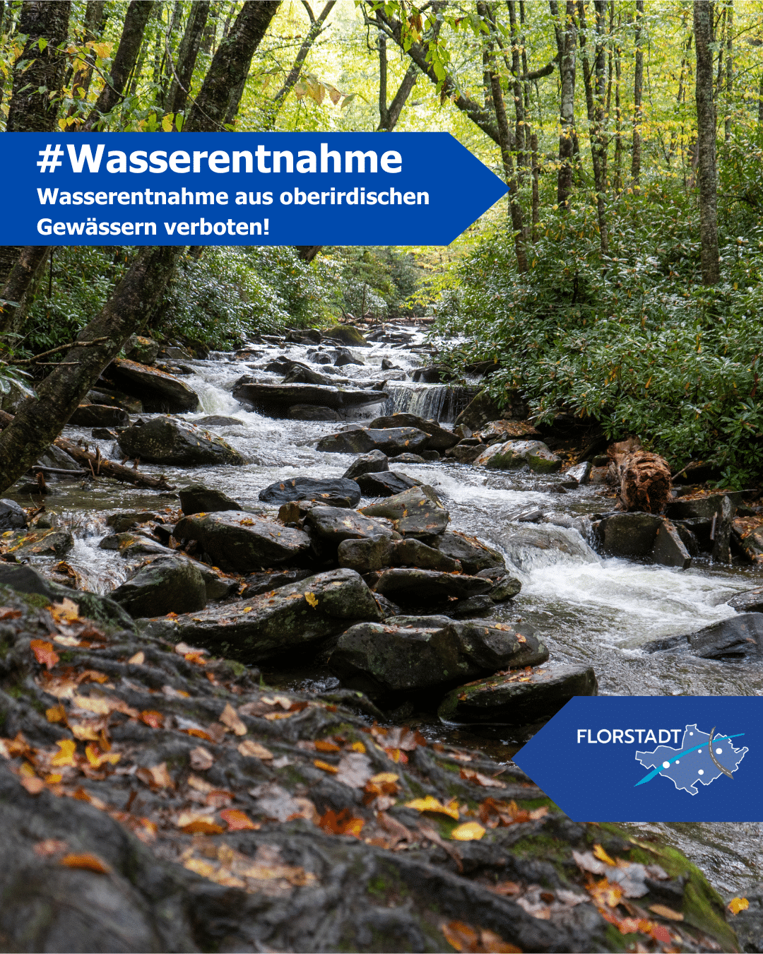 🚫💧 Wasserentnahme aus oberirdischen Gewässern verboten!
