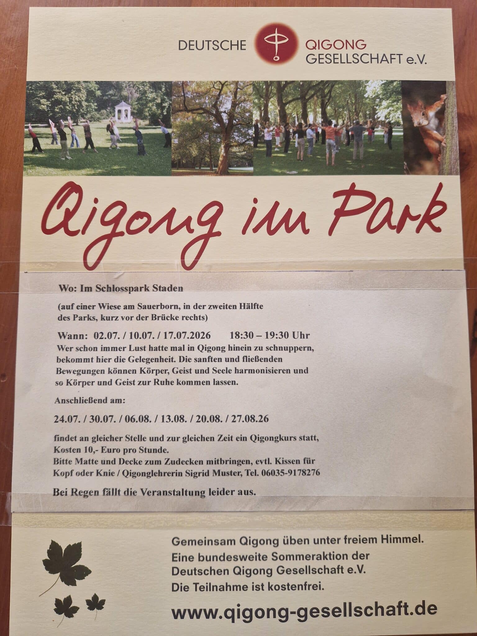 Qigong im Park